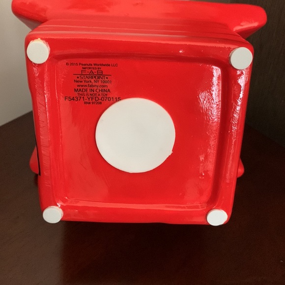 Peanuts-Snoopy & Woodstock Glass Bank-Like New - Picture 7 of 15